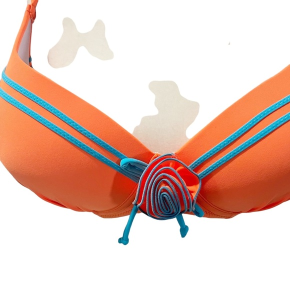 NWT Power Flower Classic Swimwear Bikini Top UnderWire Light Padding  Size L/ 22 - Picture 2 of 5